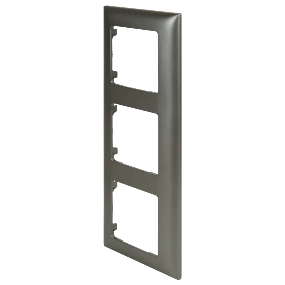 LEXMAN LILIAN Classic - Универсальная рамка для розеток 3 поста, цвет Титан 86761645 STLM-1105398 - Вид №1
