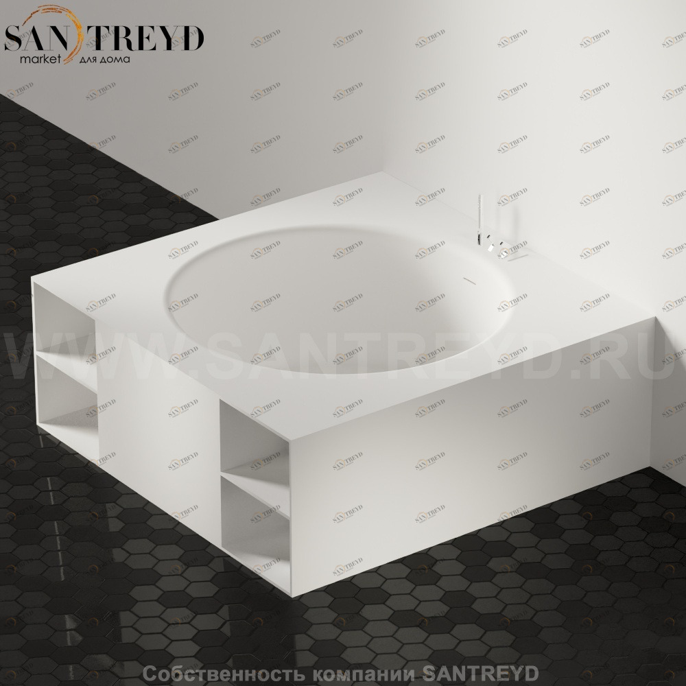 Ванна пристенная IN-OUT белая с местом хранения Agape IN -OUT AVAS1047Z0