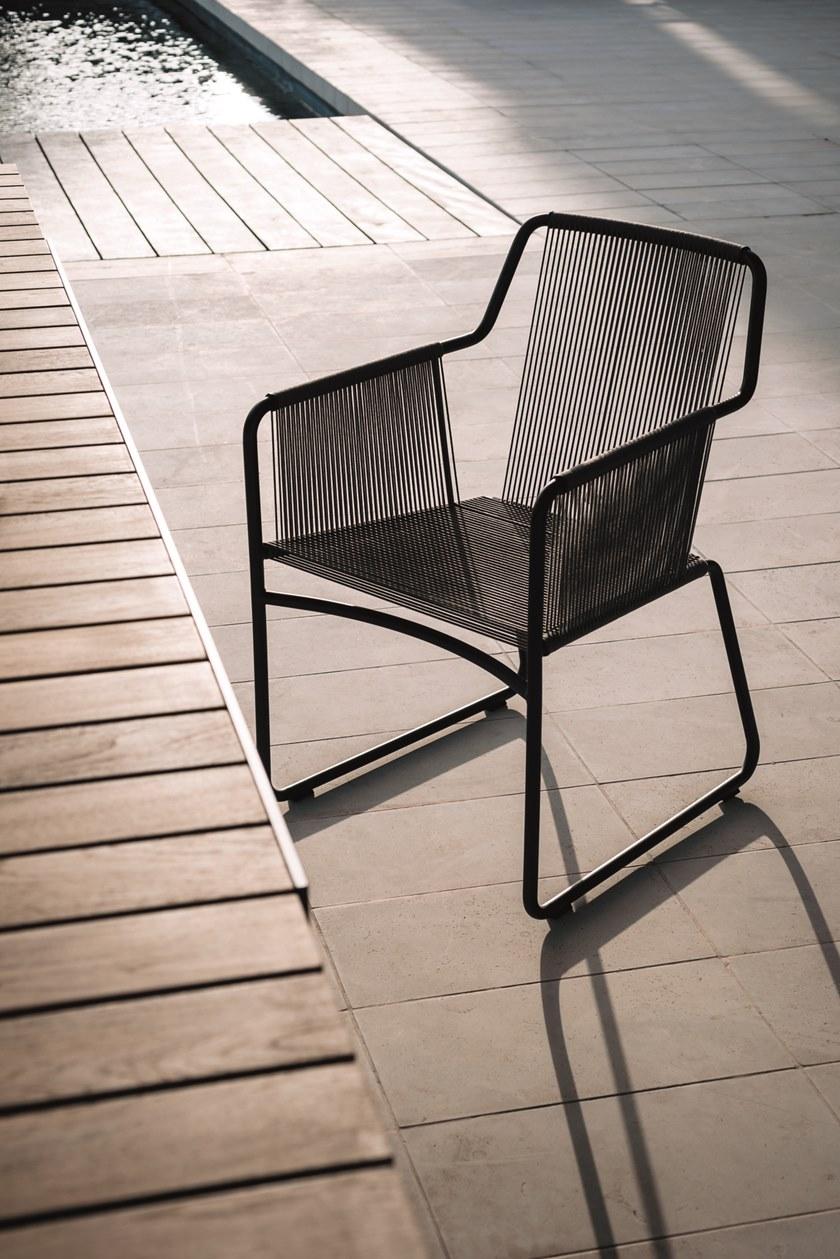 RODA Садовый стул на санках из нержавеющей стали с подлокотниками Harp sun-id-1449716 - Вид №3