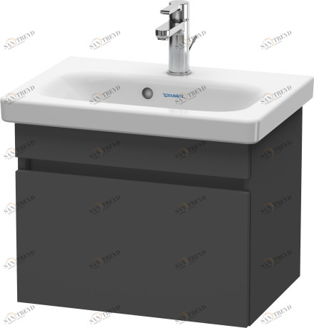 DS630304949 Тумбочка подвесная компакт DuraStyle #DS6303 500 x 368 мм Графит матовый, декор Duravit