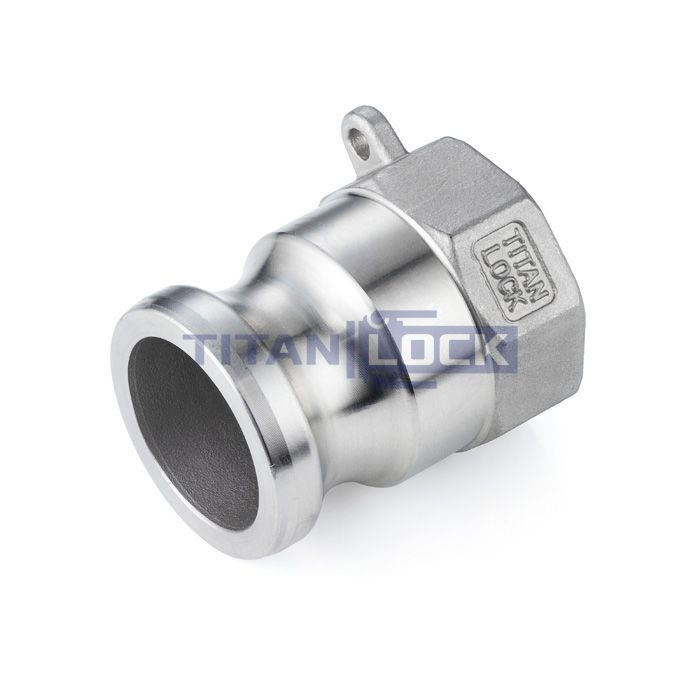 Камлок нержавеющий тип A ниппель, внутр. резьба BSP 2", AISI304, TL200ASS TITAN LOCK  - Вид №2