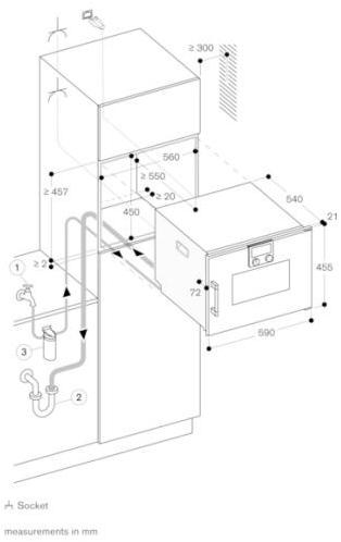 Gaggenau Комбинированная стеклянная печь Serie 200 Bsp271111  - Вид №2