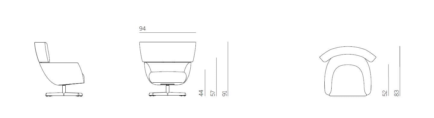 Кожаное кресло с подлокотниками Montis Джордж ARCH-00107520 - Вид №4