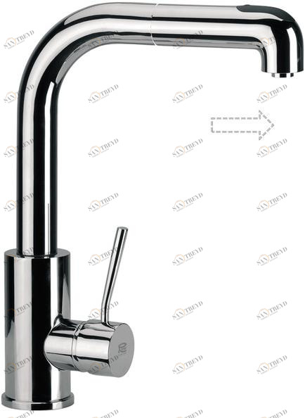 Remer Rubinetterie Смеситель для кухни из хромированной латуни с вытяжным душем Gourmet N 82 c