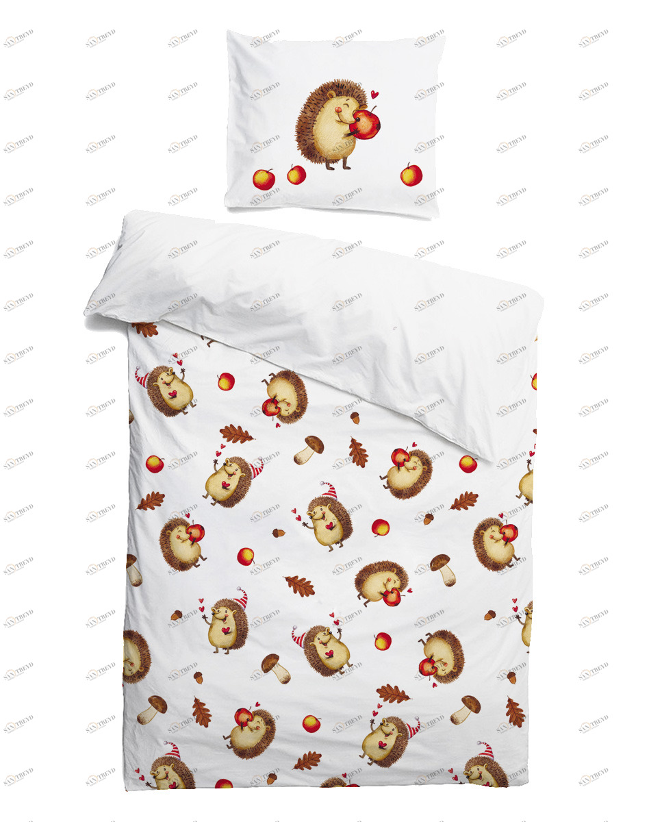 Комплект детского постельного белья "Ежики" VAMVIGVAM  282076 Белый;бежевый Santreyd 