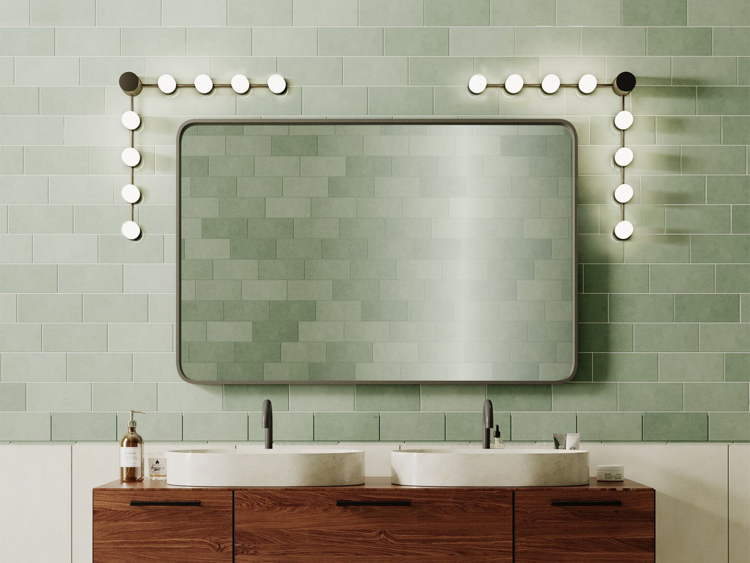 Латунный светодиодный настенный светильник для ванной комнаты CVL Luminaires Backstage ARCH-00030858 - Вид №7
