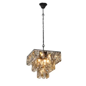 Подвесная люстра Vitaluce V5275-1/8+1 VITALUCE ДИЗАЙНЕРСКИЕ 328116 Черный;прозрачный;коричневый