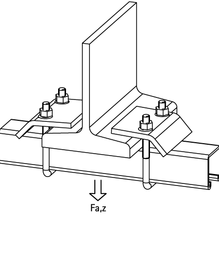 66587711 BIS Strut Stainless Steel Beam Clamp to connect Strut Rail to steel beam walraven  - Вид №2