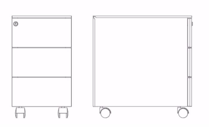 Dieffebi Офисный ящик из металла на колесиках Personal storage 9n550628rs - Вид №3