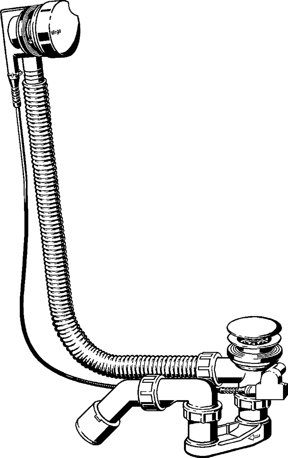 Канализационная арматура  Сифоны для ванн и душевых поддонов  Сифоны для ванн  Не содержит/в комплект не входит: VIEGA 285 357 Модель 6168.45 Santreyd  - Вид №1