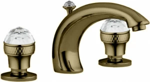 Смеситель MIGLIORE Axo Swarovski ML.AXO-613F.BR для раковины - бронза, на 3 отверстия