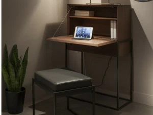 Duvivier Canapés Письменный стол из фанерованной древесины с дверцами и ящиками Karusa Karusaecrt