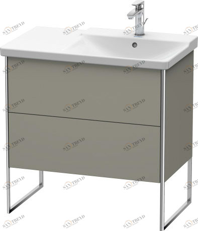 XS446709292 XSquare Тумбочка напольная Каменно-серый шелковисто-матовый лак Duravit