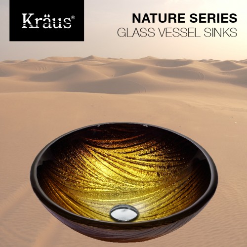 GV390-19mm-FVS1005 Накладная раковина на столешницу  прямоугольная Krausru  - Вид №7