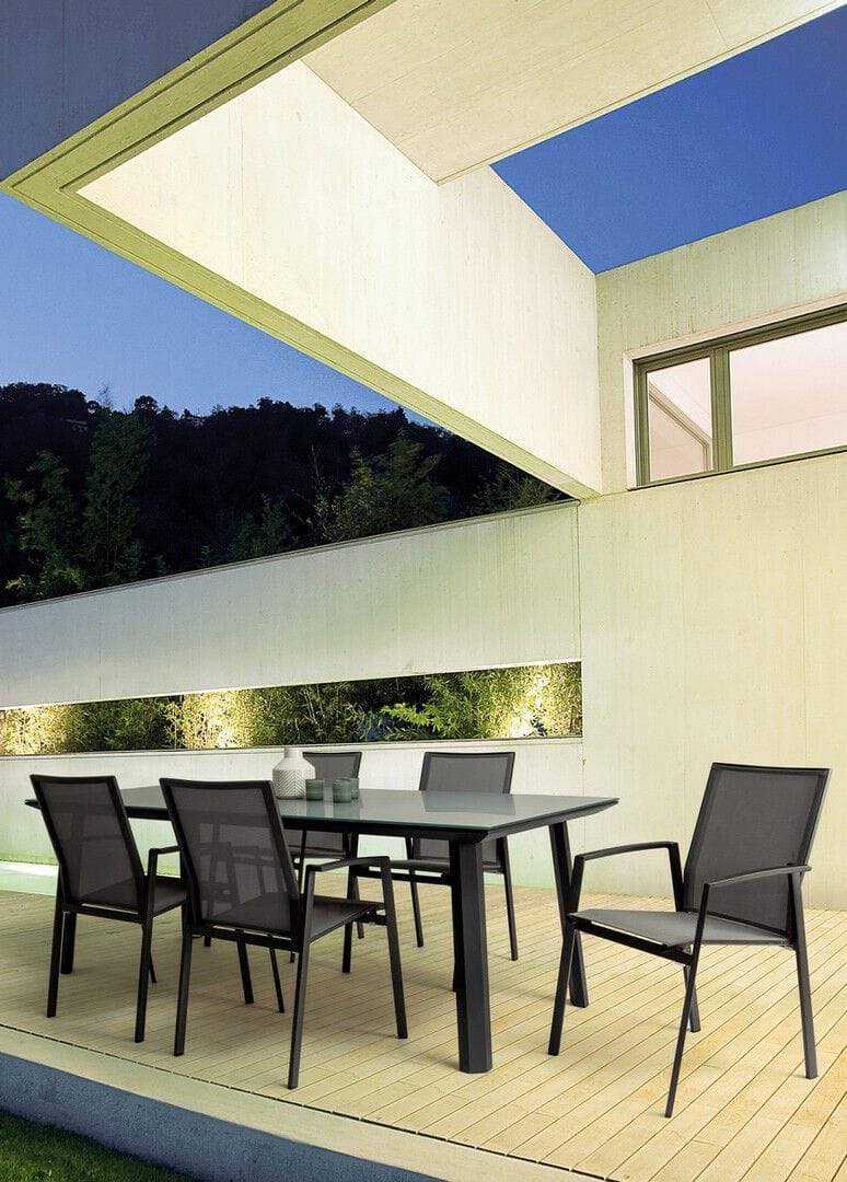 Алюминиевый штабелируемый садовый стул с подлокотниками BIZZOTTO Cruise ARCH-00086262 - Вид №1