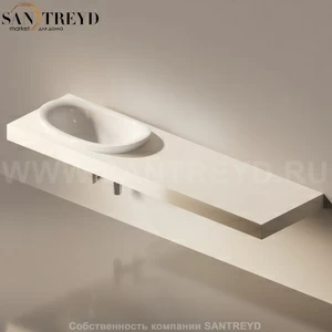 Flaminia IO e SI Столешница с отверстием под раковину от 100 до 250 см бежевая IO75M4.9003