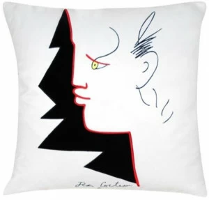 Roche Bobois Квадратная подушка со съемным чехлом из ткани Jean cocteau