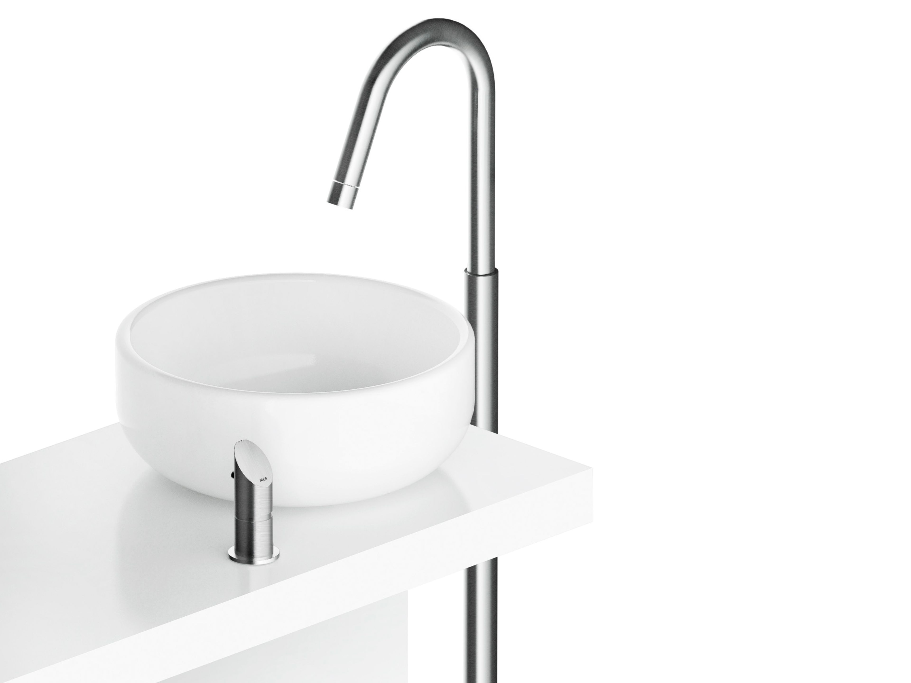 Однорычажный смеситель для раковины из нержавеющей стали MGS ARCH-00137240