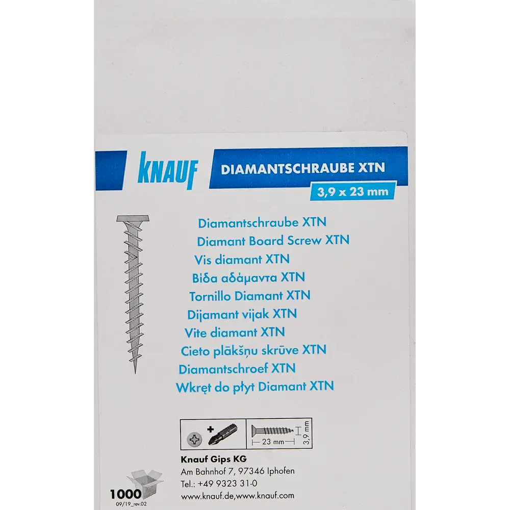 Саморезы для гипсокартона KNAUF фосфатированные 3.9x23, 1000 штук STLM-2061226 - Вид №4