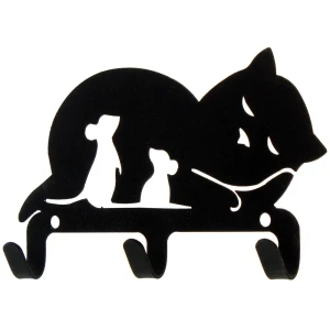 Крючок трёхрожковый DuckandDog Кошка, сталь, матовый чёрный