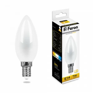 Лампа светодиодная Feron "Свеча" E14 7W 2700K LB-66 25785 FERON  00-3956787 Матовый