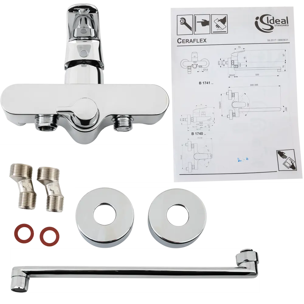 Смеситель для ванны универсальный Ideal Standard Ceraflex однорычажный цвет хром 82640764 STLM-2118780 - Вид №2