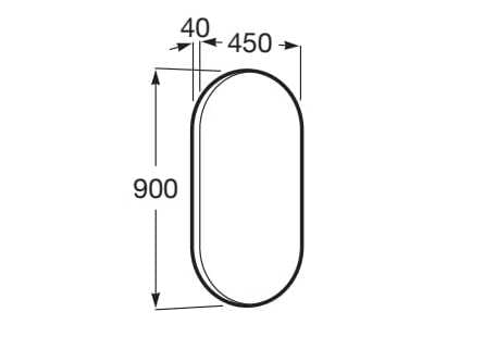 Овальное зеркало для ванной комнаты с рамкой Roca Luna ARCH-00037519 - Вид №2