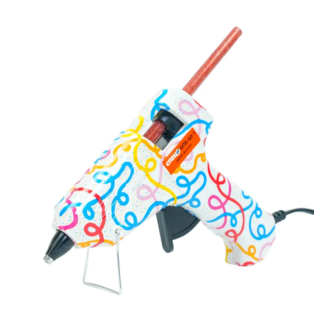 Термоклеевой пистолет СПЕЦ БПК-60 с металлической скобой и клеевыми стержнями 83742238 STLM-0044217