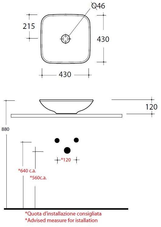 Lil4b43001 Накладная раковина на столешницу  овальная Olympia Ceramica LAVABI D'ARREDO - Вид №2