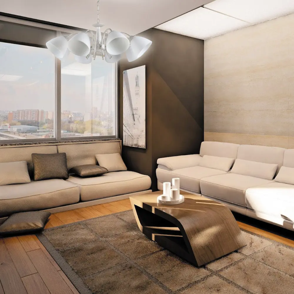 Люстра подвесная «Амфора» КС30067/8P, 8 ламп, 24 м², цвет белый КЛЮЧНИК STLM-2112071 - Вид №1