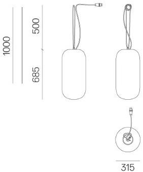 Artemide Подвесной светильник для улицы из пластика Gople outdoor sun-id-1372052 - Вид №5