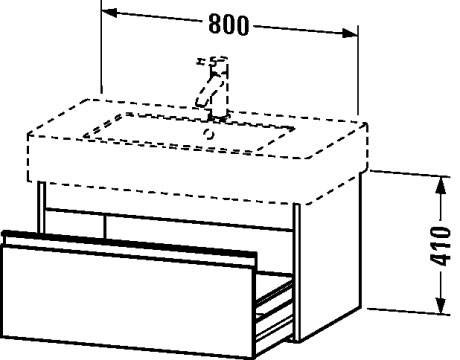 KT669005353 Ketho Тумбочка подвесная Каштан темный, декор Duravit - Вид №2