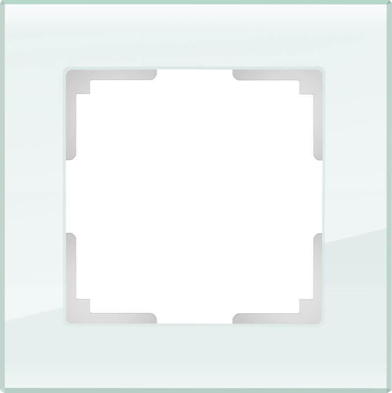 4690389060168 Рамка на 1 пост натуральное стекло WL01-Frame-01 Werkel Favorit