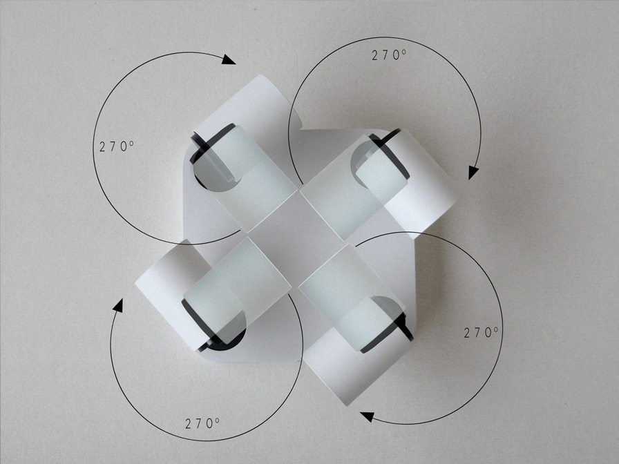 088266 Потолочный светильник 4 софита белый Schuller Turn - Вид №2