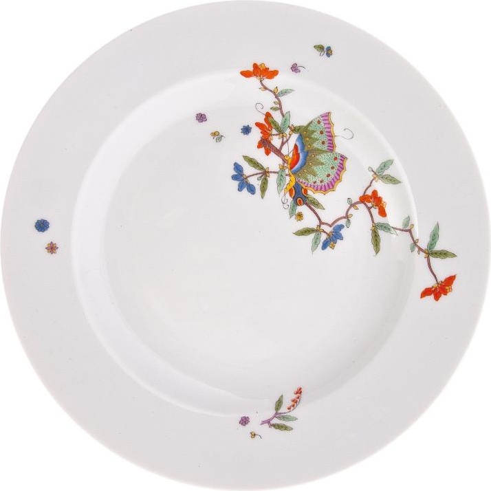 73627 Meissen Тарелка десертная 22см "Зеленая бабочка" (лим.вып.5/100) Фарфор 