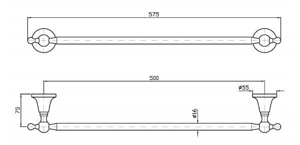 Держатель для полотенец Zucchetti Агора ARCH-00087641 - Вид №2