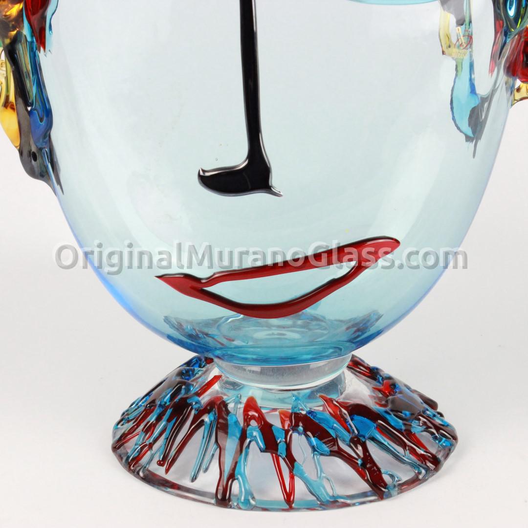 1159 ORIGINALMURANOGLASS Ваза Musana Face - Vetro di Murano - муранское стекло OMG 35 см  - Вид №1