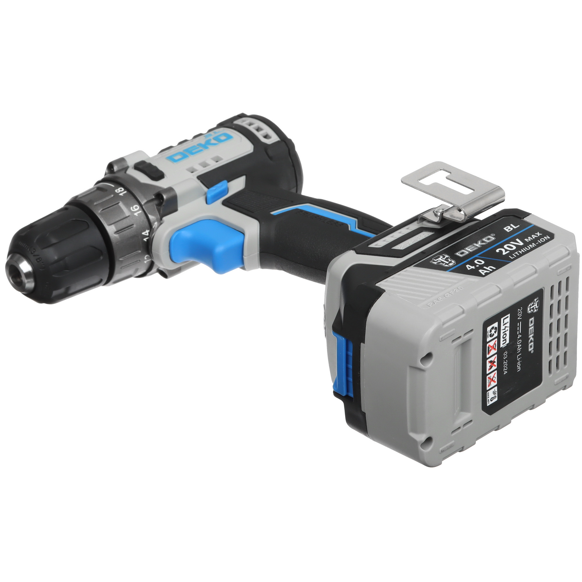 Дрель-шуруповерт DEKO Loner 20V ONE + UNV 20V 5463216 STDN-0106428 - Вид №5