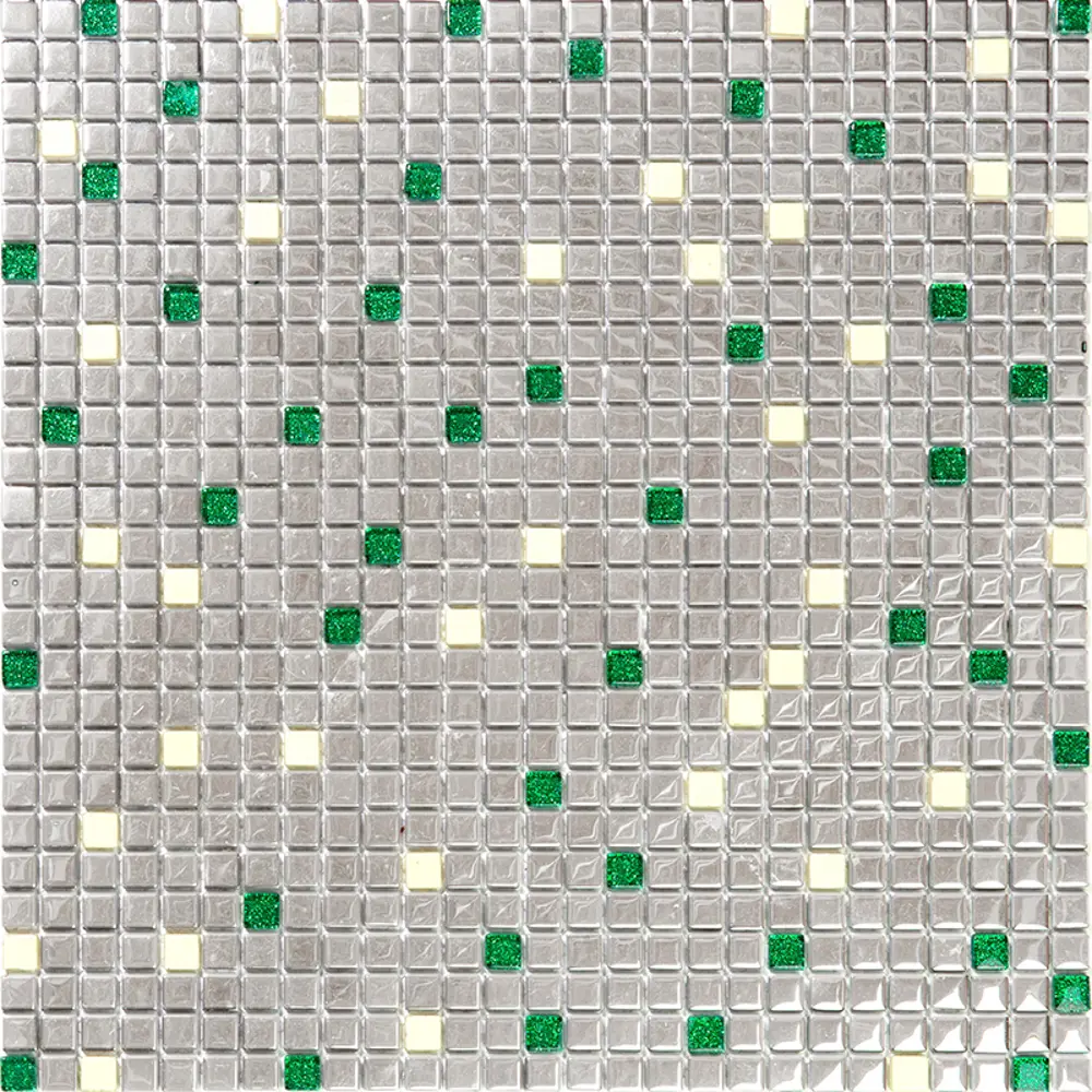 90414899 Декоративная мозаика Vidromar Gems VGM-02-Emerald-10-300x300 30x30см стекло цвет зеленый STLM-0220909
