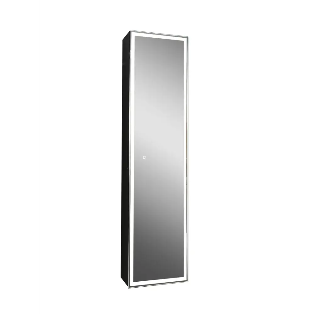 Шкаф зеркальный подвесной Montero Black LED с подсветкой 40x160 см цвет черный 89180067 STLM-2196032 Santreyd - Вид №2