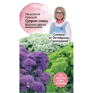 Семена цветов Семена от Октябрины Ганичкиной трахелиум Суприм голубой микс 5 шт.