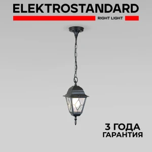 91220136 Светильник подвесной уличный Elektrostandard Vega H 60 Вт IP44 цвет Черный STLM-0931524
