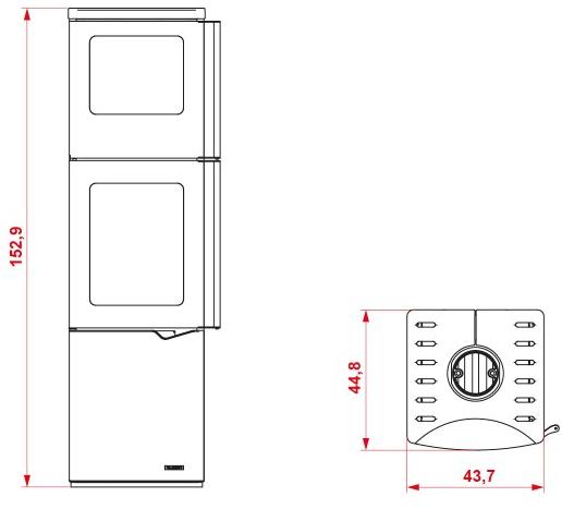 PALAZZETTI Дровяная печь с духовкой класса а Eva s sun-id-1471487 - Вид №5