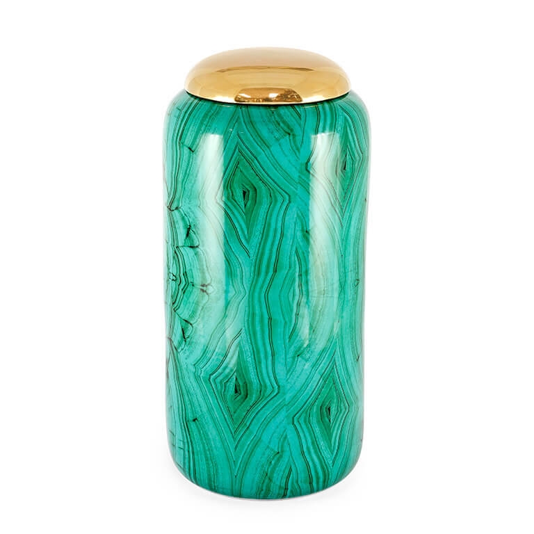 200809-89 ABHIKA КОРОБКА ПЕЧЕНЬЯ AGATA GREEN/GOLD 