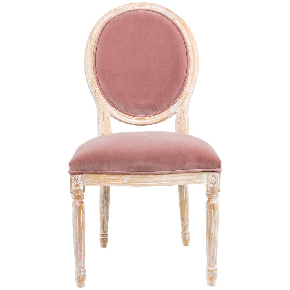 3113001 Стул «Луи / Пудровый розовый» (бархат, белый жемчуг) Object Desire 
