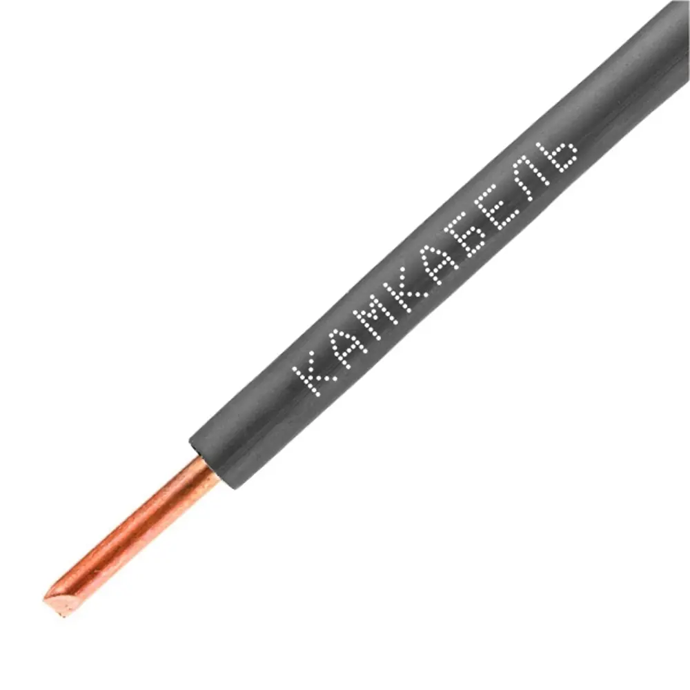 Провод Камкабель ПУВНГ(А)-LS 1x2.5 мм на отрез цвет черный STLM-2046319