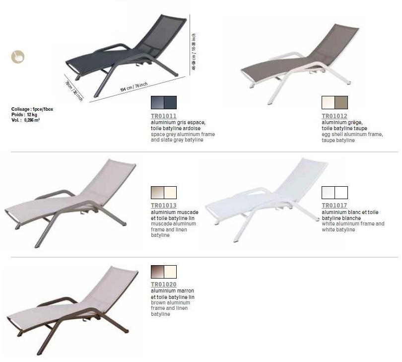 Les jardins Садовая кушетка с откидной спинкой batyline® на колесиках Yolo sun-id-1369419 - Вид №9