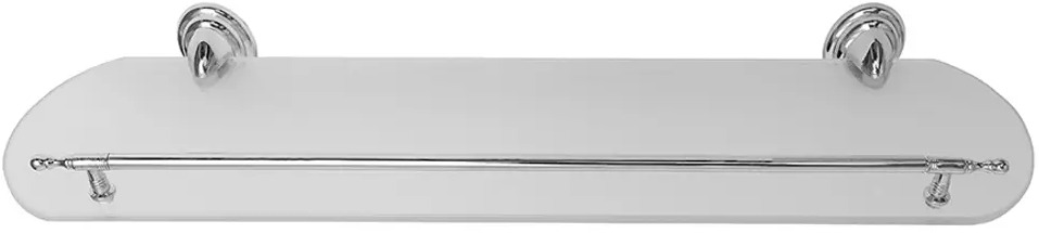 91594398 Полка для ванной комнаты delphinium 102011 металл, стекло 13.5x52 см цвет серый, серебристый STLM-1002970