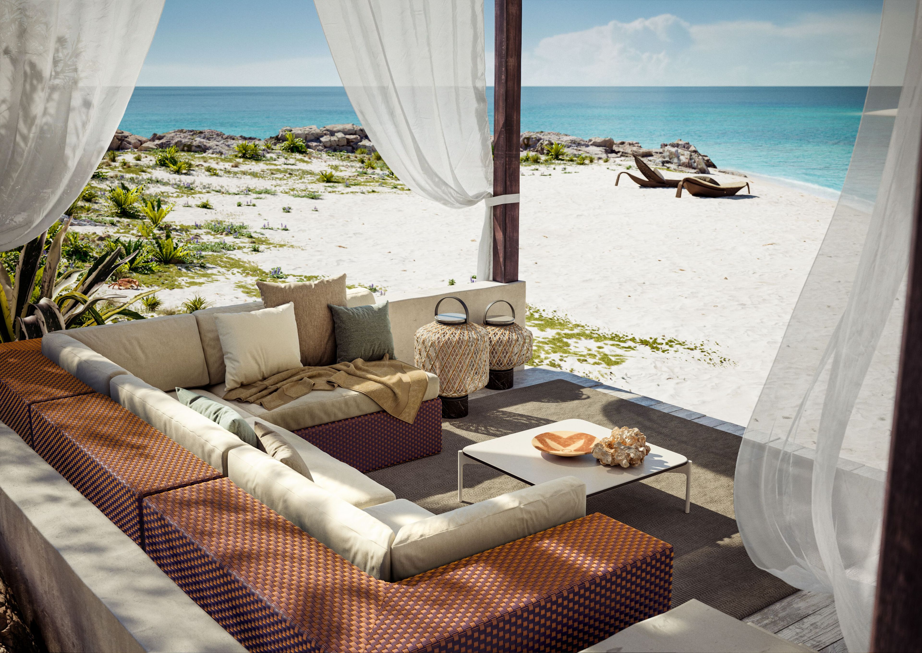 Круглый алюминиевый и стеклянный садовый столик DEDON IZON ARCH-00060167 - Вид №9