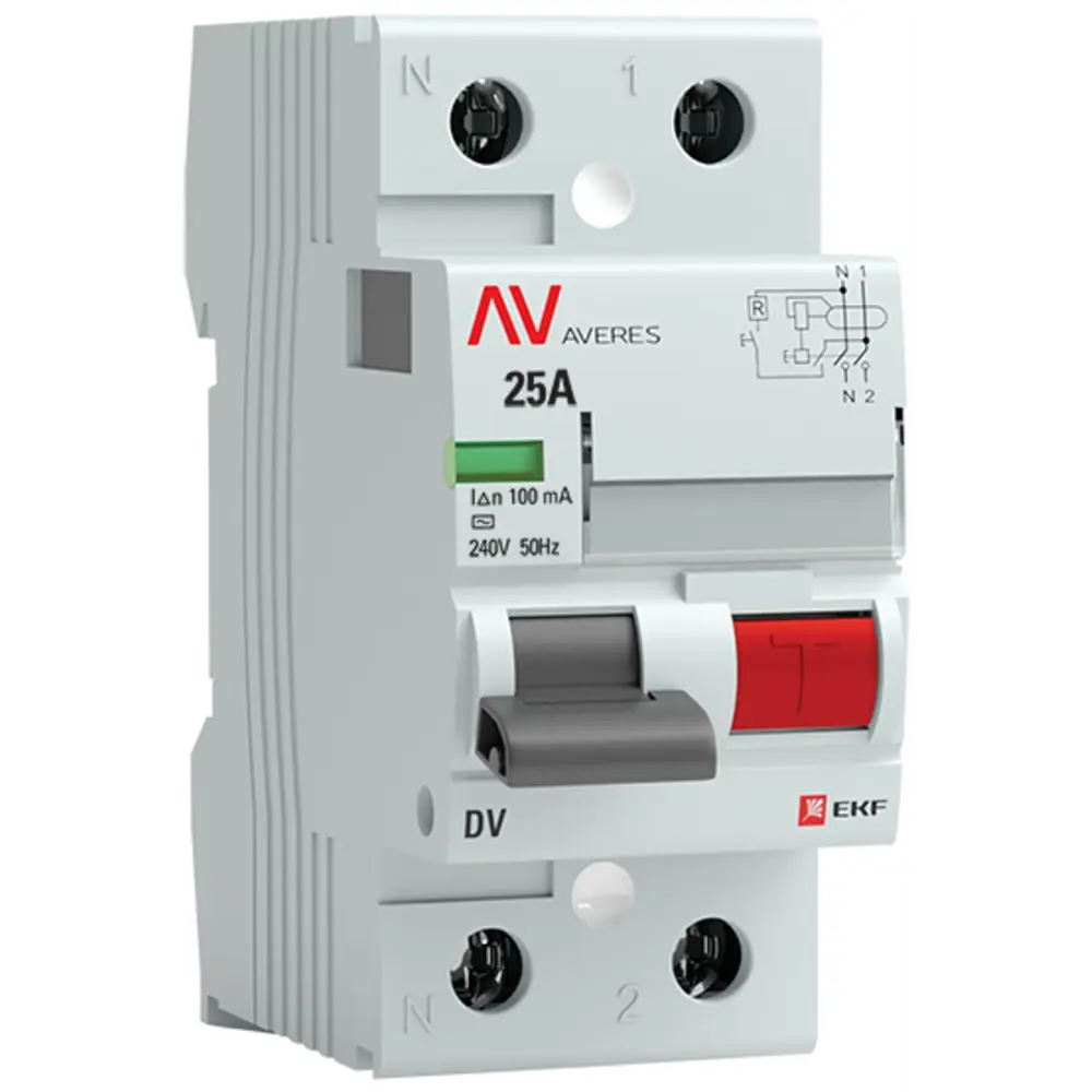 УЗО EKF Averes DV — защита от поражения током и возгорания 84579892 STLM-1116656